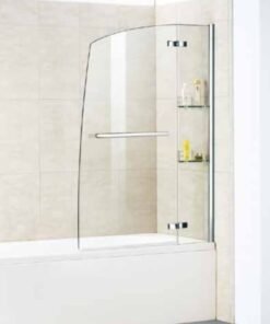 SPJZ-3 Chrome Bathtub Screen – Dimensions: 90×140, 6mm Tempered Glass