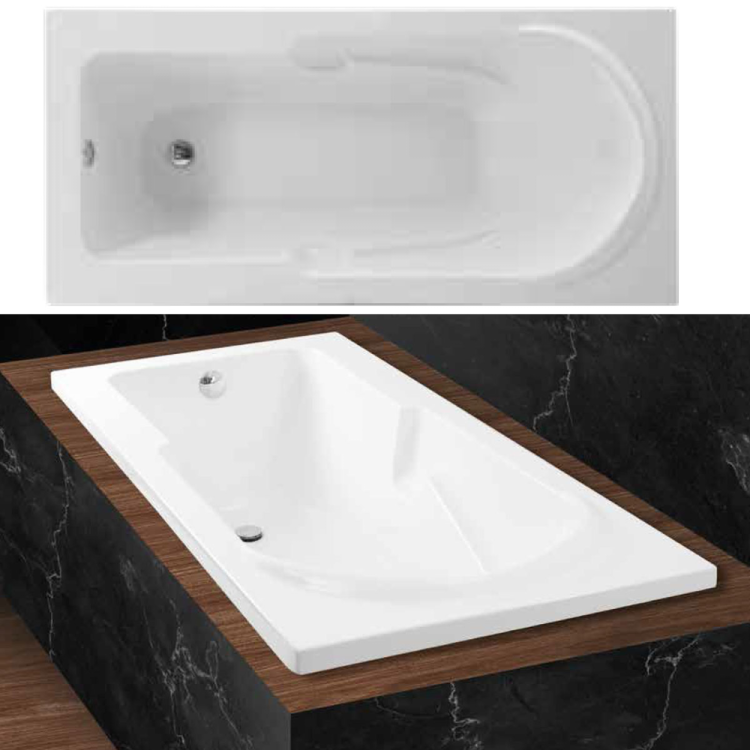 Ema acrylic bathtub (170cm) – soak in style and comfort