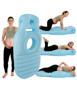 XiuWoo Inflatable Maternity Pillow Raft, Airbed Pregnancy Pool Float, Full Body Pregnancy Pad, Portable Sleeping Pad, Swimming Floating bed with Belly Hole