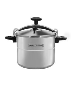 Royalford Aluminium 7Liters High Quality Durable Design Multipurpose Pressure Cooker With Lid Silver 7Liters