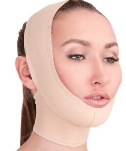 Post Surgical Chin Strap Bandage for Women - Neck and Chin Compression Garment Wrap - Face Slimmer, Jowl Tightening (M)