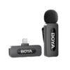 BOYA BY-V1 Wireless Lavalier Microphone for iPhone iPad, 1 Transmitter+ 1 Receiver Wireless Mic for Interview Vlog Recording