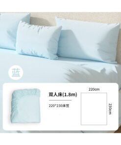 Disposable Bedding Set for Travel and Hotels [blue] double fitted sheet independent bag
