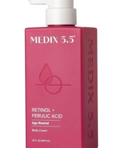 Medix 5.5 Retinol Body Lotion Firming Moisturizer | Crepey Skincare Treatment | Retinol Body Cream | Anti Aging Firming Cream For Women Targets Look Of Crepe Skin, Wrinkles, & Sagging Skin, 15 Fl Oz