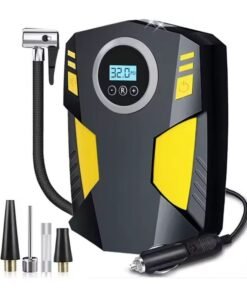 SMARTX Digital Mini Car Tyre Inflator Air Compressor with Auto Stop and LED Light 12V Fast Portable Air Pump for Car Bicycle Motorcycle Ball Air Mattress