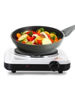 Olsenmark Single Burner Electric Hot Plate with Overheat protection, Indicator Light and Auto-Thermostat Control 1500 W OMHP2095 White/Black