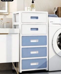 Alternative view of DUNISO 5 Layer Drawer Storage Cabinet with Wheels, Toys Storage Box, Office Desk Storage Box, Drawer Storage Bins for Clothes and Toys, Dust-proof Clothes Storage Cabinet Rack for Living Room, Bathroom, kitchen, Bedroom