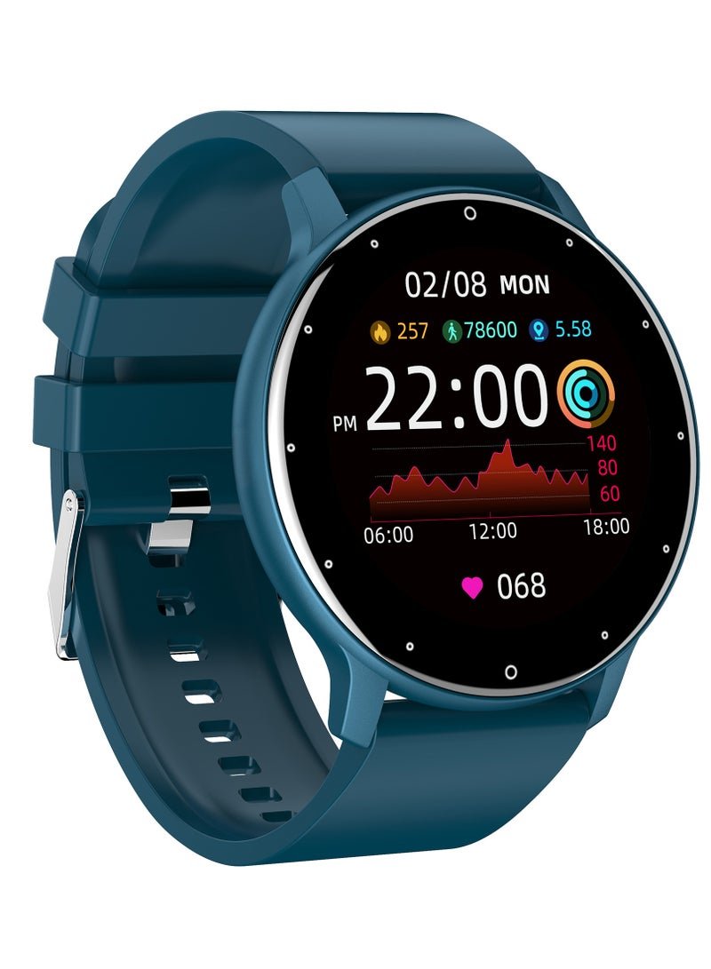 RollsTimi Borderless Large-Screen Smart Watch Supports Bluetooth Calls NFC Payment IP68 Waterproof Sports Health Monitoring Equipment Multi-Sports Mode (Blue)