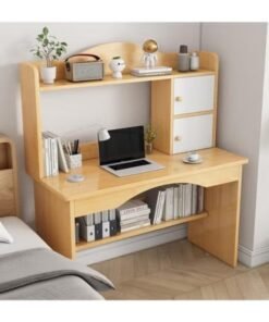 GGEROU Computer Desk with Storage Compartments, Home Office Desk Study Desk Modern Simple Workstation Study Table for Home and Office (Oak)