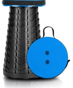 ELTRAZONE Retractable Folding Stools, Portable Camping Stool, Collapsible Stool Lightweight Yet More Sturdy for Fishing,Hiking Tours, BBQ, Parties, Outdoor Activities, Max Load 600lbs