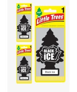 LITTLE TREES 3PCS CARD AIR FRESHENER BLACK ICE