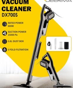 Deerma Handheld and Upright 2-In-1  Vacuum Cleaner with HEPA Filter, Ergonomic Handle, Low Noise For Quite Cleaning 1 L 600 W DEM-DX700S Black
