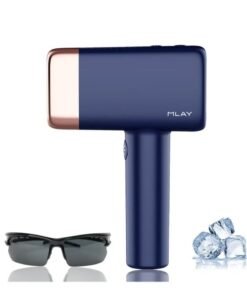MLAY T14 Painless Ice Compress Laser Hair Removal Device,500,000 Flashes Epilator For Whole Body Bikini Line Arm Armpit Face Back Leg (1*HR Lamp) Dark Blue