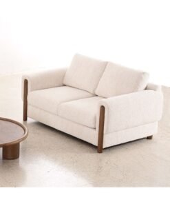 DANUBE HOME Oboro 2 Seater Fabric Sofa, Contemporary Upholstered Fabric Couch With Plush Seating, Comfortable Modern Sofa For Living Room Or Lounge, Premium Home Design  – Beige