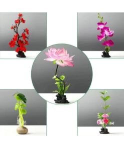 High-end Hotel Plate Decorative Supplies Decorative Plate Decorative Flower Simulation Ornaments Cold Dishes Platter Artistic Conception Dishes Western Food Wedding Banquet Embellishment-Specifications:Lantern Swan With Lamp-Color:Default