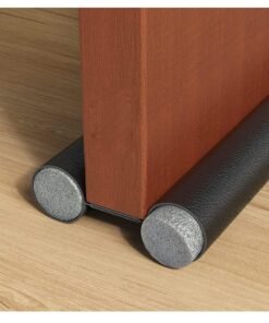 Home Care Under Door Draft Stopper - High Resistance Rubber and Fabric - Soundproof Energy Saving Weather Stripping Seal Sweep Strip for Bedroom Doors - 93cm Weatherproof Under Door Seal Black