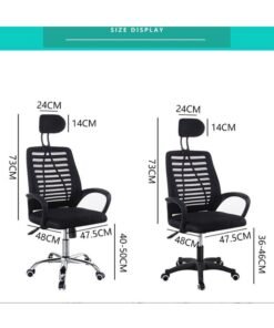 JCB CHIC Office Chair,Comfort Ergonomic Height Adjustable Desk Chair with Lumbar Support Backrest Black