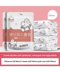 Disposable Bath Towel Travel Individually Packaged Towel Compression Thickening Increase Travel Hotel Supplies Cotton Soft Absorbent-Color:Sterilization/basket, Quilt Cover, Pillowcase Printed Upgrade  * 2 Packs-Specifications:No Specifications