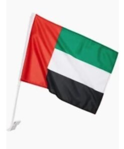 Vitacelli 2 Pcs UAE National Day Celebration Flags for Cars Emirati National Day Flags with Plastic Grip UAE Flags fits almost all type of Vehicles for National Day Martyrs Day Flag Day Celebrations 45 x 33 CM