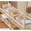 Alissa Heavy-Duty 2-Tier Clothes Rack with Basket, Hooks & Bottom Shelf – Large White Wardrobe Organizer (170×150×40cm)