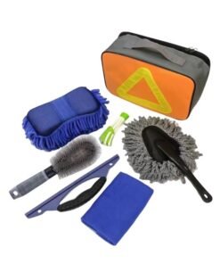Motim 7 Pieces Car Wash Detailing Tools Set Car Brush Kit, Including Car Wash Sponge, Wash Mitt, Car Window Brush Kit for Car Interior & Exterior Cleaning Detailing Set, Multi Purpose Cleaning