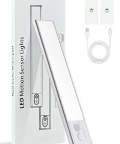 Lsgddm Under Cabinet Lighting, Magnetic Under Cabinet Lighting Wireless,LED Motion Sensor Cabinet Light, 1100mAh Rechargeable Closet Lights, Under Counter Lights for Kitchen, Hallway, Stairs