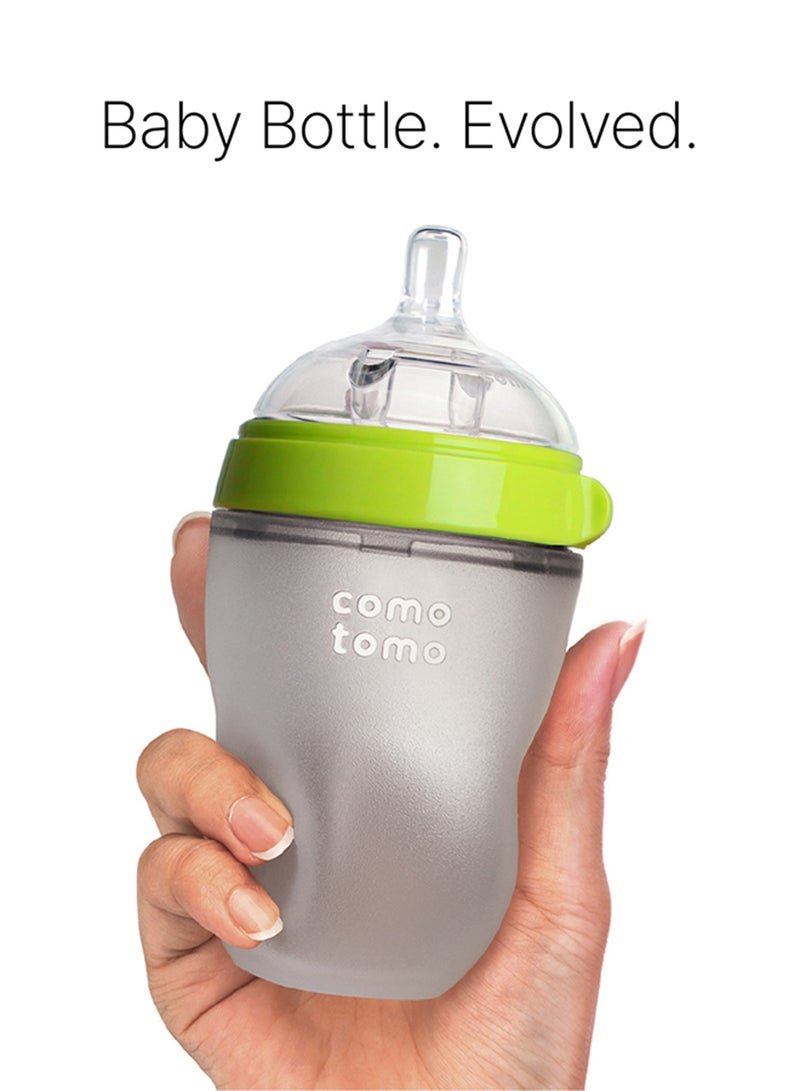 comotomo Pack Of 1 Nature Feel Baby Feeding Bottle 250ml - Green