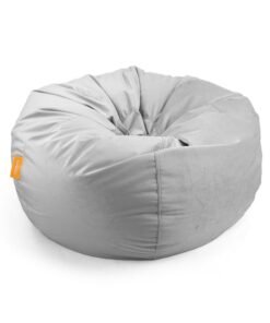 Jumbble Suede Bean Bag with Filling | Ultimate Indoor Lounging Chair for All Ages | Velvet Soft Fabric | Filled with Polystyrene Beads(Kids, Grey)45 X 70 X75cm
