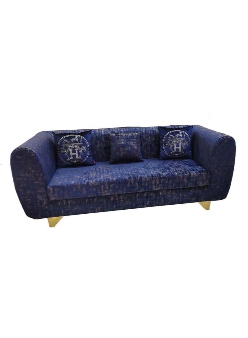 AAF FURNITURE 3 Seat Sofa Set Fabric Loveseat Sofa Contemporary Sofa Couch for Living Room Furniture Blue 210x82x85