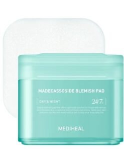 Mediheal Madecassoside Blemish Pad | Square Cotton Facial Toner Pads With Centella Asiatica & Madecassoside | Anti Blemish Face Pads To Improve Uneven Skin Tone | 100 Pads
