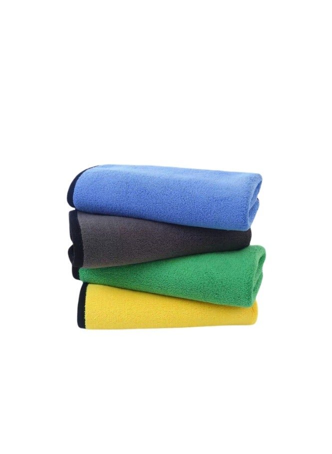 Heyla Microfiber Towel Cloth 3Pcs Double Sided Extra Thick Plush Lint Super Absorbent Detailing for Car, Windows, Screen and Kitchen, 30X40 cm, Pack of 3