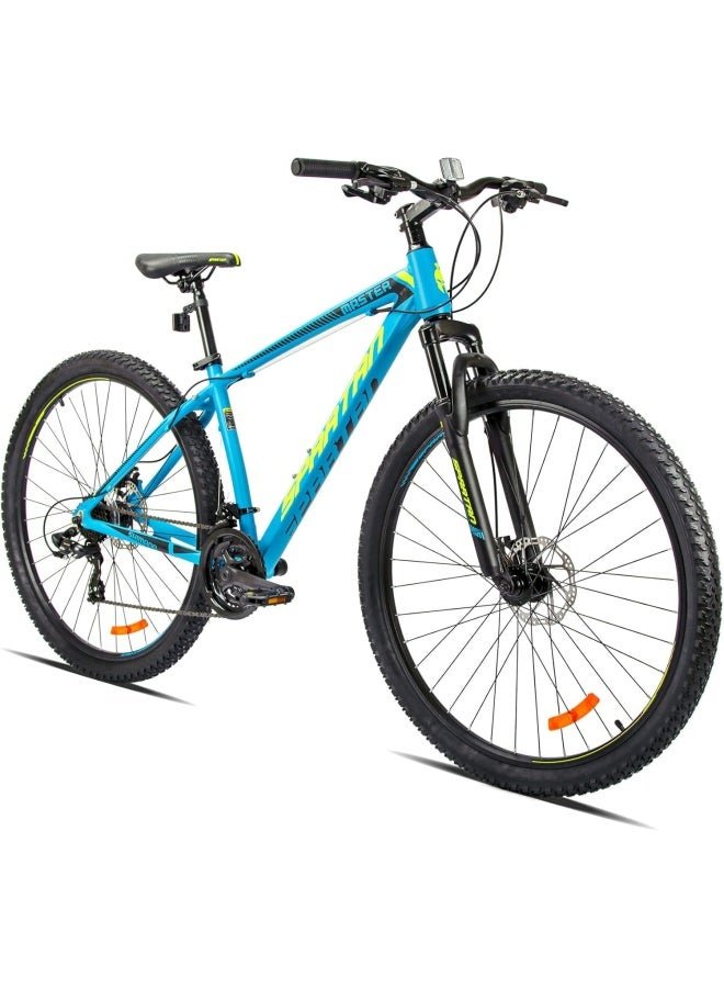 Spartan Master Mountain Bike – 29" Wheels, 21-Speed Shimano, Adult Bike, Sea Blue