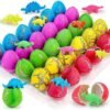 Arabest 30PCS Large Hatching Dinosaur Eggs for Dinosaur Birthday Party Favors for Kids 3-5 4-8 Year Goodie Bag Gift Stuffers Classroom Prizes Bulk Treat Stuff Novelty Grow in Water Dino Eggs with Toys Inside