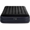 Intex Airbed Inflatable Double Mattress With Built In Electric Pump Plastic Black