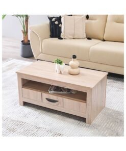 Alternative view of DANUBE HOME Anton 1 Drawer Coffee Table Multifunctional Living Room Desk Space Saving Center Table Modern Design Furniture For Home Living Room L 90 x W 40 x H 40 cm Sonoma Oak