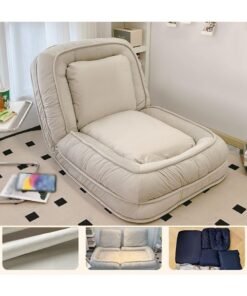 Convertible Folding Lazy Sofa with 5-Level Adjustment, Soft Padded Bean Bag for Adults - Perfect for Bedroom, Living Room, and Office