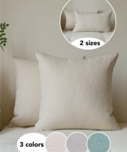 a moment Cushion Cover Throw Pillow Covers Pack of 2 Chenille Raw White Decorative Throw Pillow Covers Soft Vintage Pillowcase classical and Luxurious for Sofa Living Room Bed
