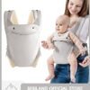 babypark Baby Carrier Newborn to Toddler with Pocket, 4-in-1 Easy to Wear Ergonomic Adjustable Breathable Carrier Slings, Perfect for Baby Infants up to 15kg Toddlers, Grey