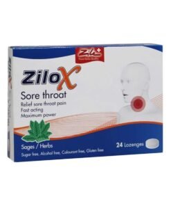 Loxi Zilox Sore Throat Solid Lozenges 24S