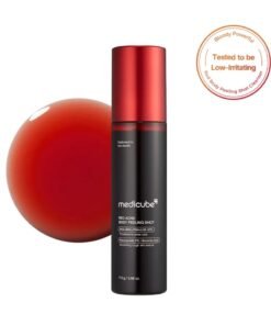Medicube Red Acne Body Peeling Shot, Strawberry Skin Body Spray Cleanser, AHA + BHA + Succinic Acid, Exfoliating, 3.88 oz.