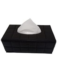 Faux Leather Tissue Box Holder , Napkin & Serviette Storage Box , Stylish Tissue Box Holder  for Kitchen, Dining Table, Living Room, Office & Hotel Use, Stylish Tissue Box Holder Leather