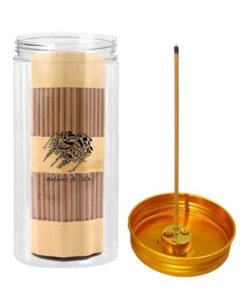 Bakhoor BoSidin Super Oud Camboadian Incense Sticks 12cm long Oud Bakhoor 100g with Small Cooper Holder in a Bottle – A92