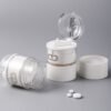 Pill crusher, portable pill box, pill splitter for small and large pills, pill cutter with storage compartment, portable pill cutter with grinding function, suitable for travel and daily use