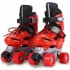 DUNISO Kids Unisex Four Wheel Roller Skating Shoes,Suitable For Boys And Girls Beginners More Balanced，Adjustable Size (XS, Suitable For Sizes 27 To 30)