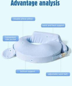 Soft Touch Nursing Pillow for Breastfeeding, Baby Nursing Pillow, Baby Feeding Pillow with Adjustable Waist Strap and Removable Pillowcase, Essential Ergonomic Support for Mom and Baby, Baby Essentials for Newborn - Image 4