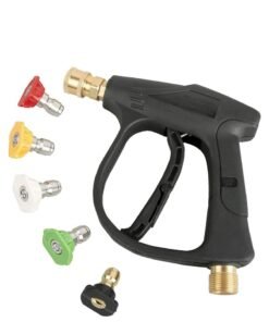 5 colors 3000 PSI High Pressure Washer Gun with Quick Connect Nozzles and M22 Hose Connector - Powerful Cleaning Tool for Cars, Patios, and More