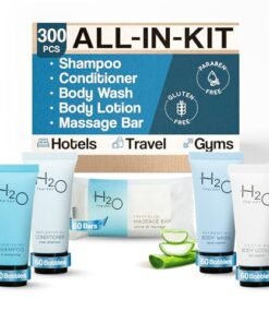 Terra Pure H2O Therapy Hotel Soaps Toiletries Bulk Set 1Shoppe Amenities Kit 085oz Shampoo Conditioner Body Wash Lotion 1oz Bar Soap Travel Size 300 Pieces
