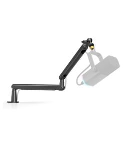 FIFINE Microphone Boom Arm, Low Profile Adjustable Stick Microphone Arm Stand with Desk Mount Clamp, Screw Adapter, Cable Management, for Podcast Streaming Gaming Studio-BM88