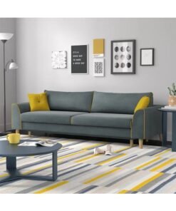 DIVINE FURNITURE Pochee 3 Seater Upholstered Sofa