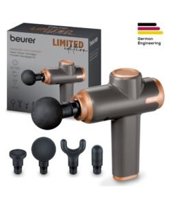Beurer MG 99 Limited Edition Massage Gun 4 Attachments Powerful Trigger Point Massage Relaxing Tension Compact Muscle Massager with 5 Intensity Levels & Battery